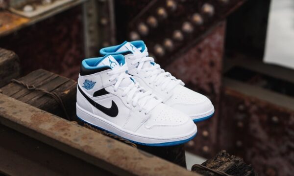 Giày Nike Air Jordan 1 Mid 'Laser Blue' 554724-141 - Ảnh 11