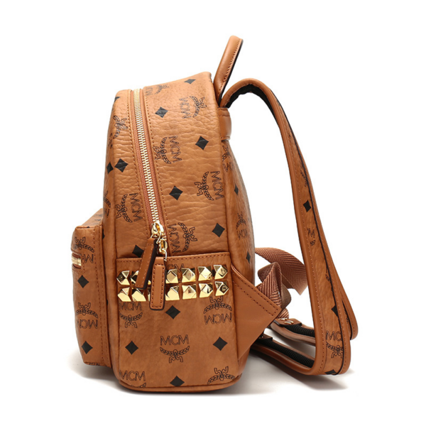Balo MCM Stark Side Studs Backpack Visetos Cognac MMKAAVE10CO001 - Ảnh 5