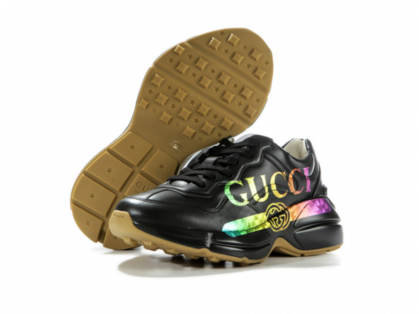 Giày Gucci Wmns Rhyton 'Iridescent Logo' 553608-DRW00-1000 - Ảnh 4