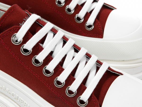 Giày Alexander McQueen Tread Slick Lace Up Red 604257 W4LR1 6377 - Ảnh 5