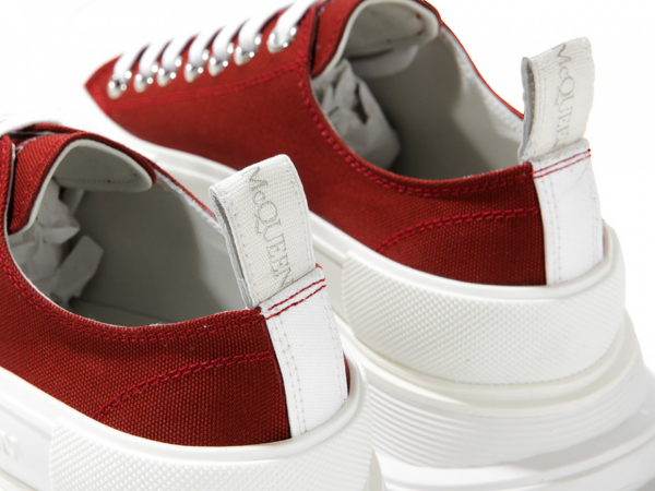 Giày Alexander McQueen Tread Slick Lace Up Red 604257 W4LR1 6377 - Ảnh 6
