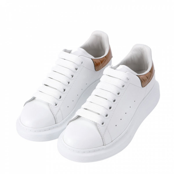 Giày Alexander McQueen Wmns Oversized Sneaker 'White Bronze Gold' 553770-WHYBQ-9053 - Ảnh 2