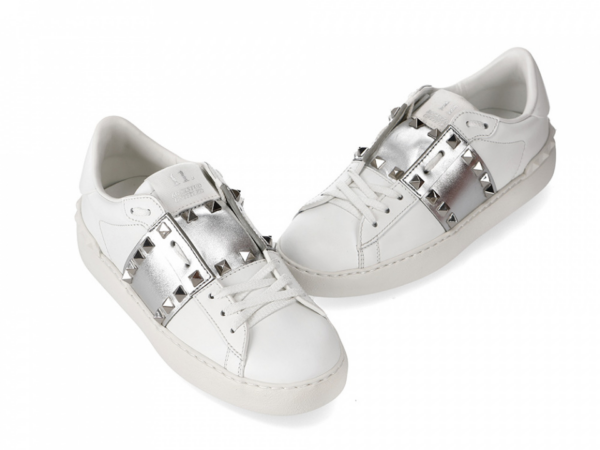 Giày Valentino Rockstud Untitled Leather Sneaker UW2S0A01 HEL CZ7 - Ảnh 3