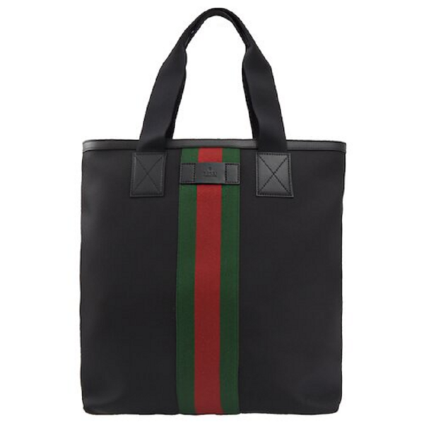 Túi Gucci Tote Bag Web Stripe Canvas Black 631245