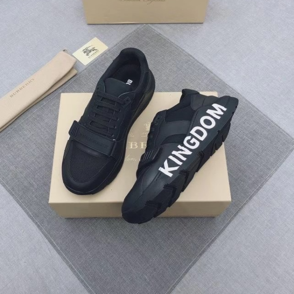 Giày Burberry Ramsey Kingdom Leather Black 80199721 - Ảnh 5