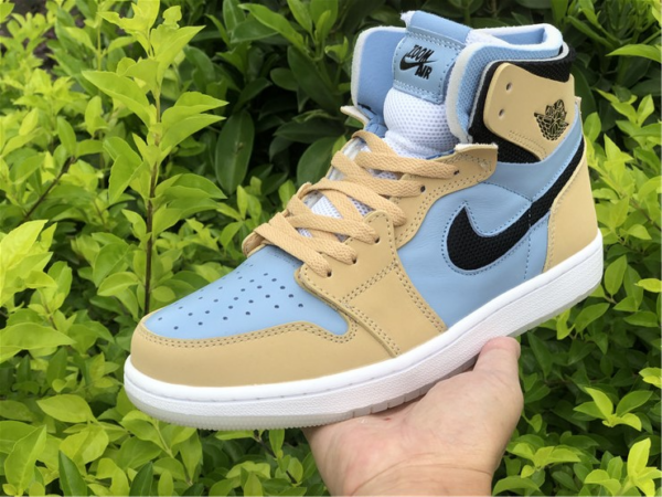 Giày Wmns Air Jordan 1 High Zoom Comfort High 'Psychic Blue Sesame' CT0979-400 - Ảnh 6