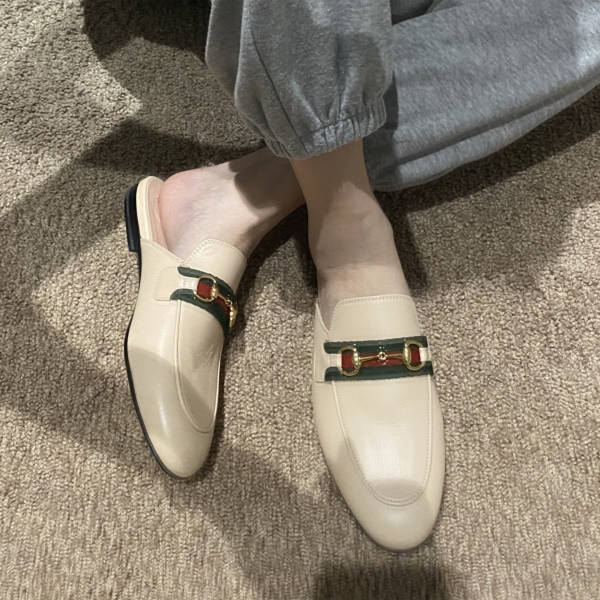 Dép Gucci Princetown Leather 629084 CQXM0 6761 - Ảnh 4