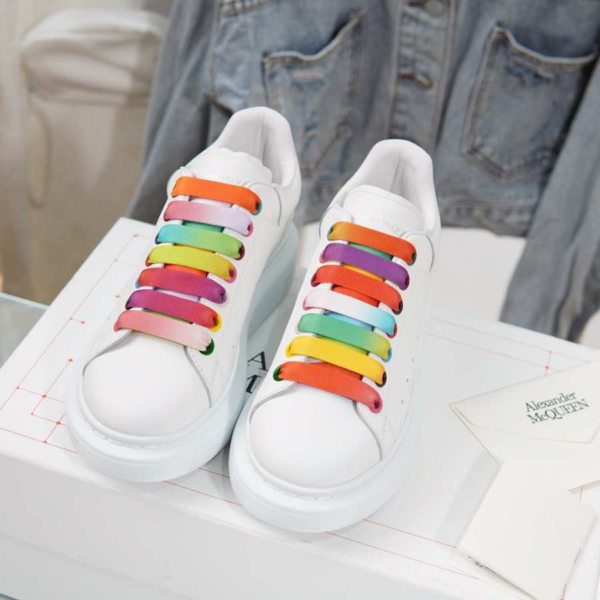 Giày Alexander McQueen Oversized Sneaker 'White Multi' 553680 WHX9P 9035 - Ảnh 2
