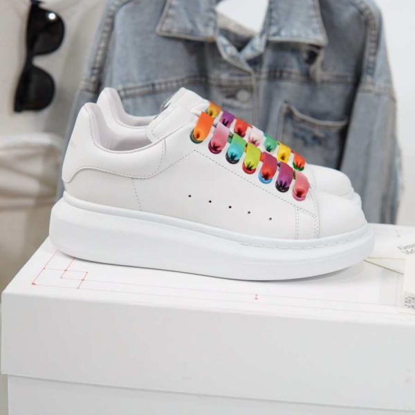 Giày Alexander McQueen Oversized Sneaker 'White Multi' 553680 WHX9P 9035 - Ảnh 4