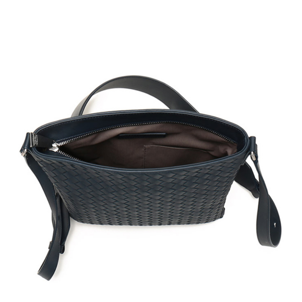 Túi Bottega Veneta Intrecciato Grey Weave Messenger Bag 577534-VBOC6-4013 - Ảnh 5