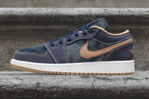 Giày Nike Air Jordan 1 Low SE GS 'Denim' DM4692-400 - Ảnh 6