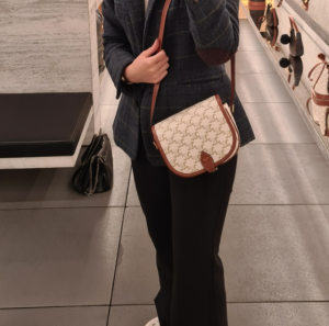 Tui Celine Triomphe Canvas Calfskin 'White' 196702BZJ-01BC