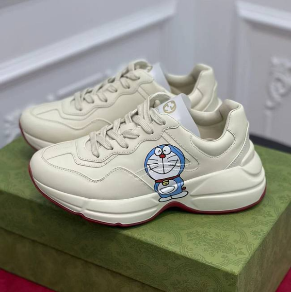 Giày Doraemon x Gucci Rhyton 'Ivory' 655025-DRW00-9522 - Ảnh 6
