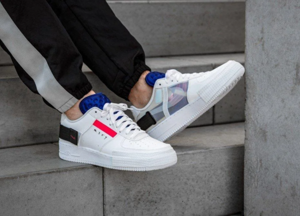 Giày Nike Air Force 1 Low Drop Type GS 'Summit White' BQ4793-100 - Ảnh 5