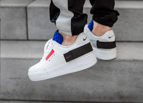 Giày Nike Air Force 1 Low Drop Type GS 'Summit White' BQ4793-100 - Ảnh 4