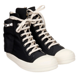Alternative view of Giày Rick Owens Black High Top Sneakers DU21S2801