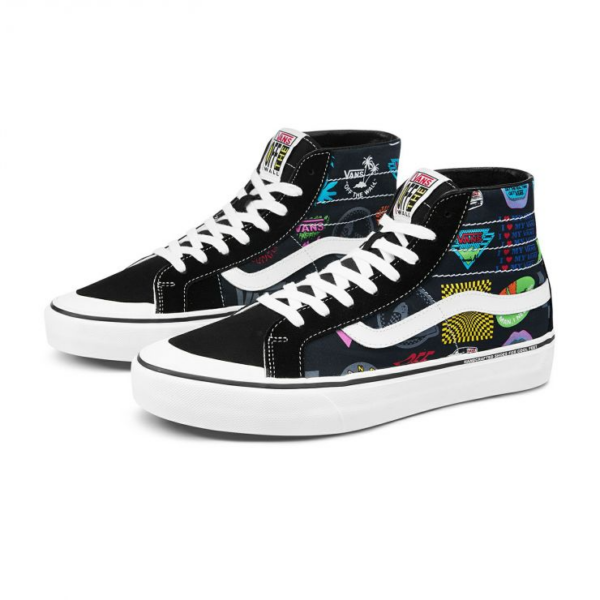 Giày Vans Sk8-High 138 Decon Sf 'Black White Multi-Color' VN0A3MV1W95 - Ảnh 3