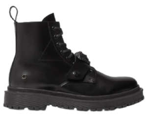 Giày Verssace Medusa Lace Up Boots Black 1003149-1A02336-1B00B