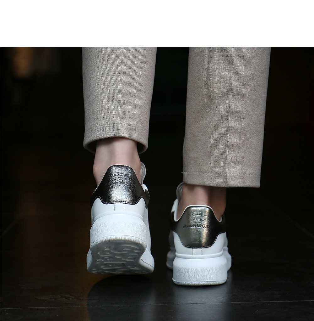 Giày Alexander McQueen Wmns Oversized 'Bleach White Silver' 553770-WHFBU-9042 - Ảnh 4