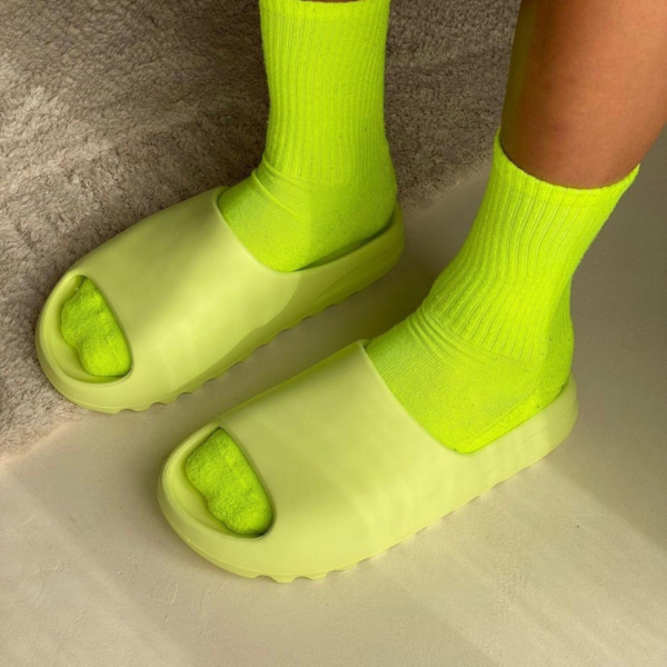 Dép Adidas Yeezy Slide ‘Glow Green’ GX6138 - Ảnh 5