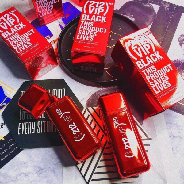 Nước hoa Carolina Herrera 212 VIP Men Black L.E Red EDP - Ảnh 3