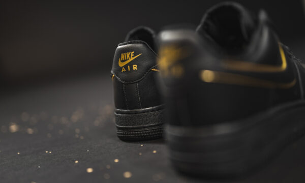 Giày Nike Air Force 1 Low '07 Essential 'Black Gold Swoosh' AQ2132-005 - Ảnh 4