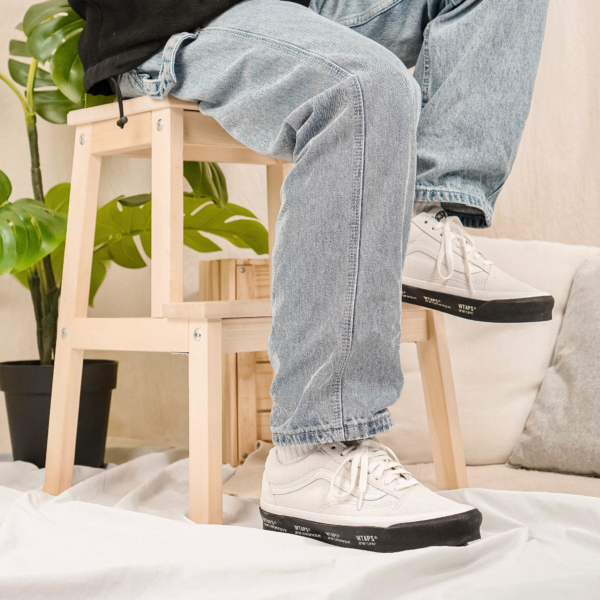 Giày Vans WTAPS x Old Skool LX 'White Black' VN0A4P3X20F - Ảnh 2