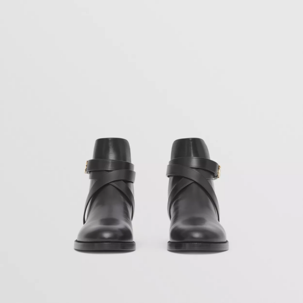 Giày Burberry Monogram Motif Leather Ankle Boots 'Black' 80423701 - Ảnh 2