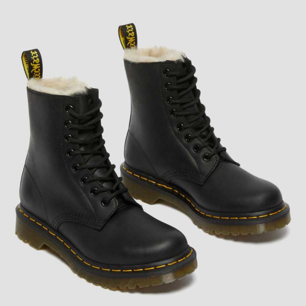 Giày Dr.Martens 1460 Women's Faux Fur Lined 'Black' 21797001 - Ảnh 4