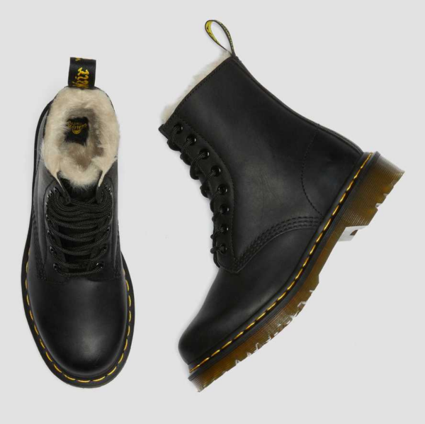 Giày Dr.Martens 1460 Women's Faux Fur Lined 'Black' 21797001 - Ảnh 6