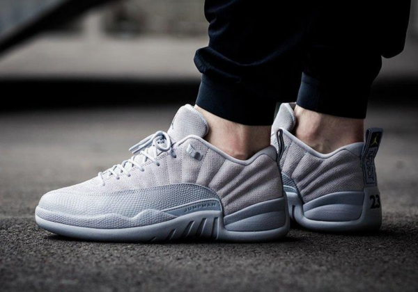 Giày Nike Air Jordan 12 Retro Low GS 'Wolf Grey' 308305-002 - Ảnh 4