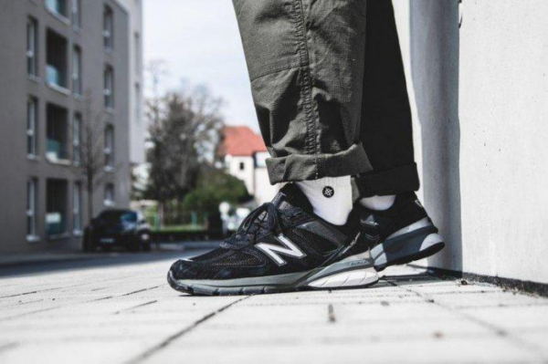 Giày New Balance 990v5 Made In USA 'Black' M990BK5 - Ảnh 4