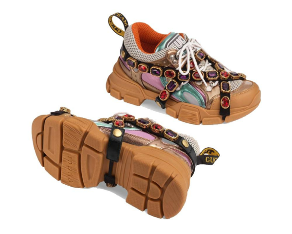 Giày Gucci Wmns Flashtrek Crystals 'Multi-Color Metallic' 537133-DOR60-8266 - Ảnh 4