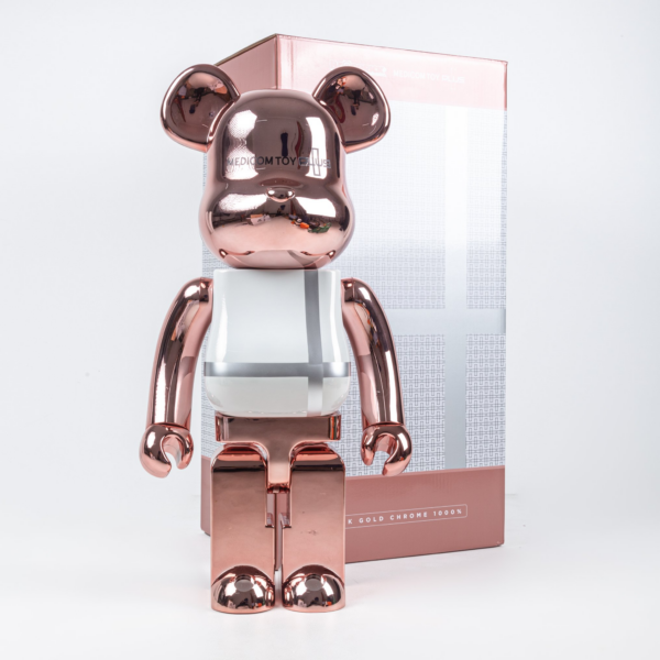 Mô Hình Bearbrick Nya Chrome Pink Gold 100% & 400% - Ảnh 2