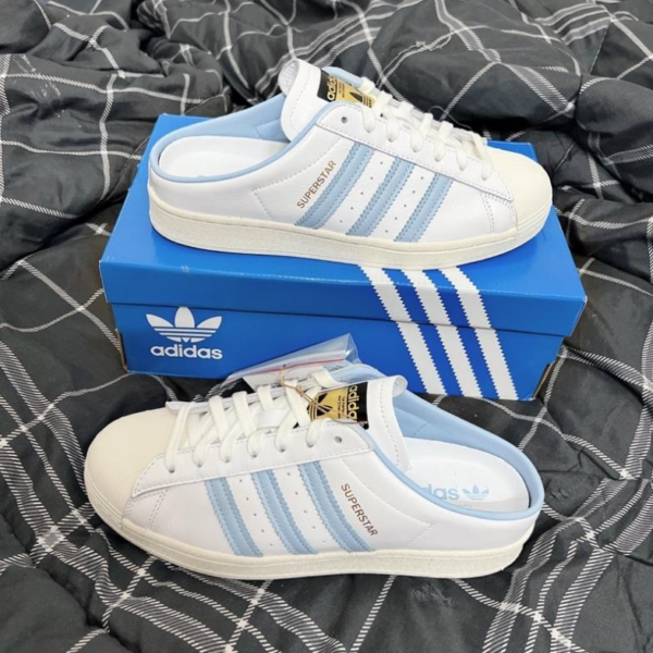 Giày Adidas Superstar Mule 'White Clear Sky' H05738 - Ảnh 3