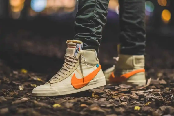 Giày Nike Off-White x Blazer Mid 'All Hallows Eve' AA3832-700 - Ảnh 2