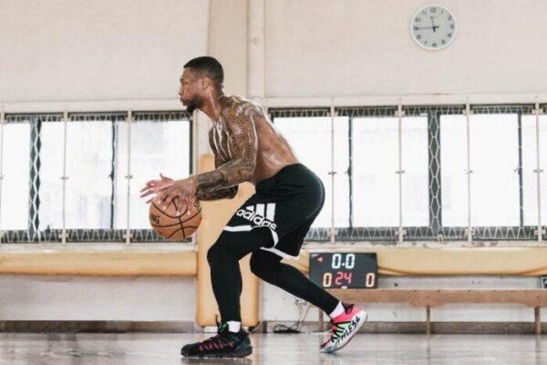 Giày Adidas Dame 6 Black Red EF9875 - Ảnh 5