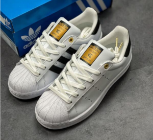 Giay Adidas Stan Smith 'White Gold Metallic' FX7577