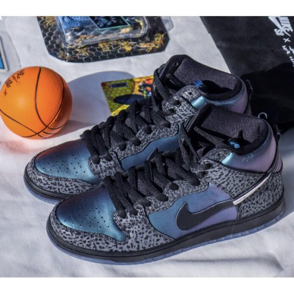 Giày Nike Black Sheep x Dunk High SB 'Black Hornet' BQ6827-001 - Ảnh 4