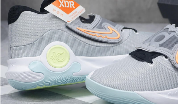 Giày Nike KD Trey 5 X 'Wolf Grey Volt Crimson' DJ7554-009 - Ảnh 4