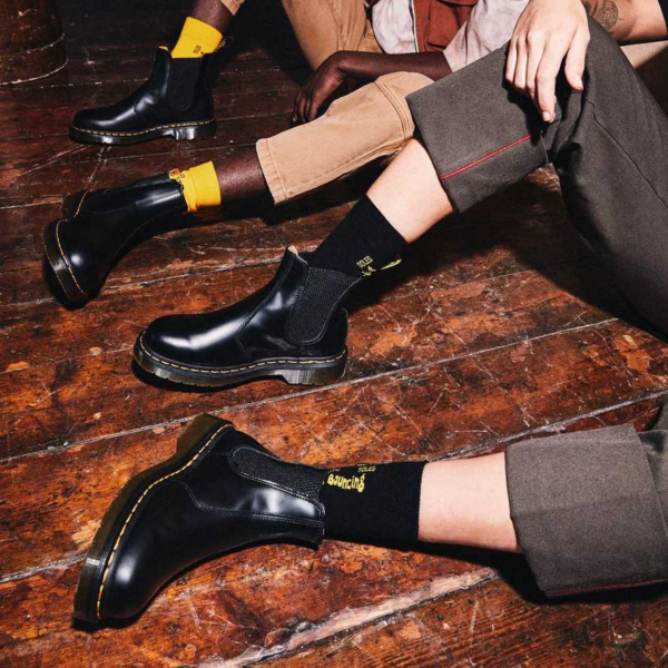 Giày Dr. Martens 2976 Black Smooth Leather Chelsea Boots 22227001 - Ảnh 4