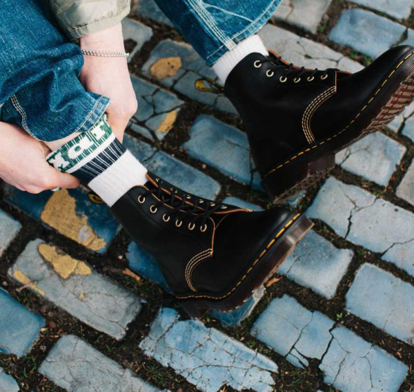 Giày Dr.Martens 101 Vintage Smooth Leather Ankle 'Black' 22701001 - Ảnh 2