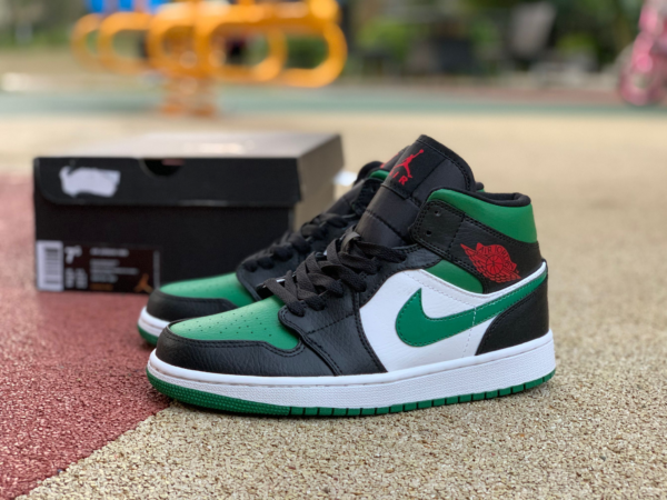 Giày Nike Air Jordan 1 Mid GS 'Black Pine Green' 554725-067 - Ảnh 5