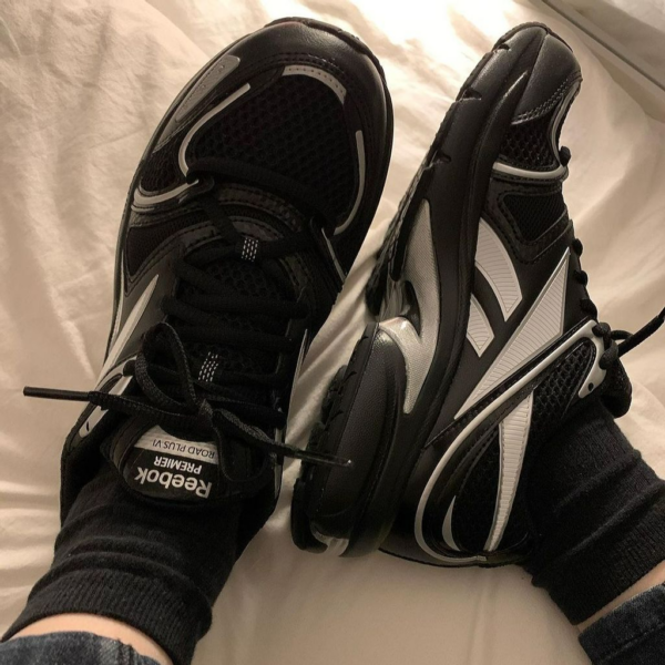 GIày Reebok Premier Road Plus 6 'Black Silver Metallic' G58598 - Ảnh 4