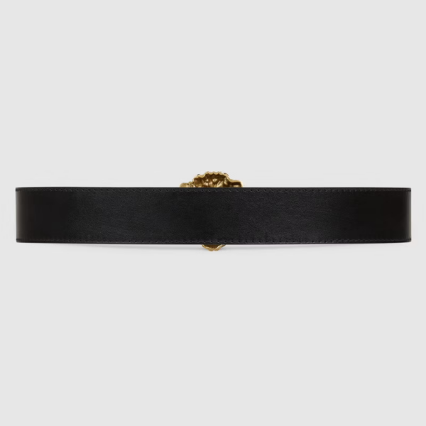 Thắt Lưng Gucci Women's Lion Head Buckle Belt Black 623163-0YA0V-1000 - Ảnh 3
