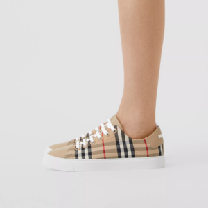 Alternative view of Giày Burberry Vintage Check And Leather 'Archive Beige'