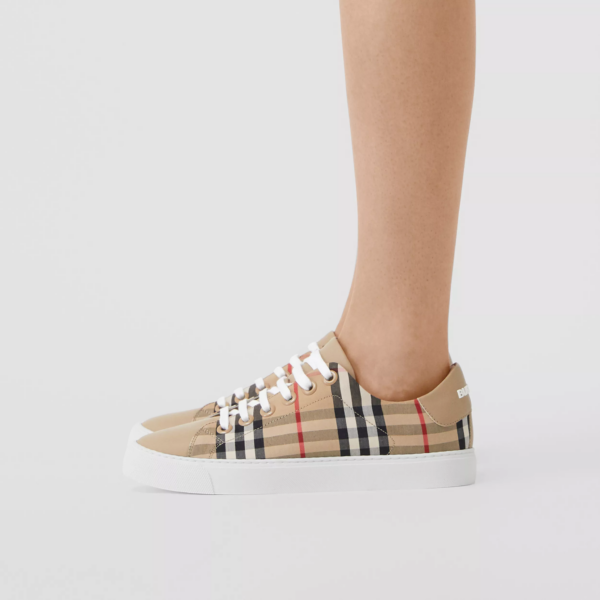 Giày Burberry Vintage Check And Leather 'Archive Beige' - Ảnh 2
