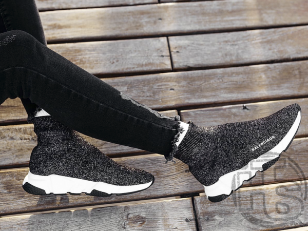 Giày Balenciaga Wmns Speed Trainer 'Scarpe Black' 530284-W0680-1000 - Ảnh 3