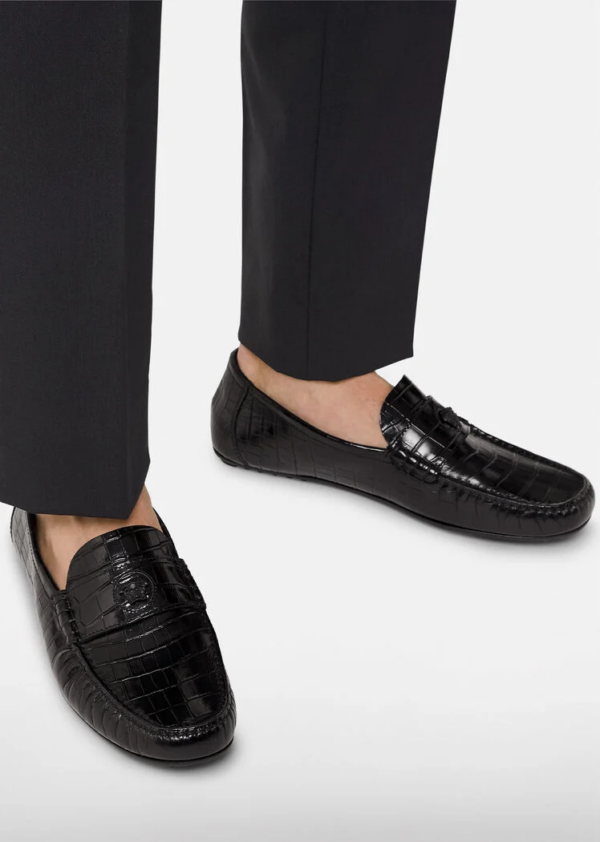 Giày Versace La Medusa Leather Loafers 'Black' DSU8527-1A00999-1B090 - Ảnh 5