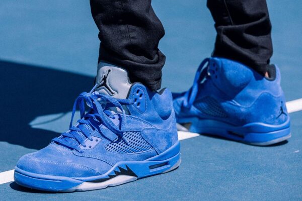 Giày Nike Air Jordan 5 Retro 'Blue Suede' 136027-401 - Ảnh 5